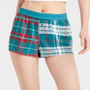 Colsie Plaid Pajama Boxer Shorts